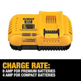 DEWALT DCB118-B1 XR 18V/54V Fast Charger for charging XR Li ion FLEXVOLT and Standard XR batteries