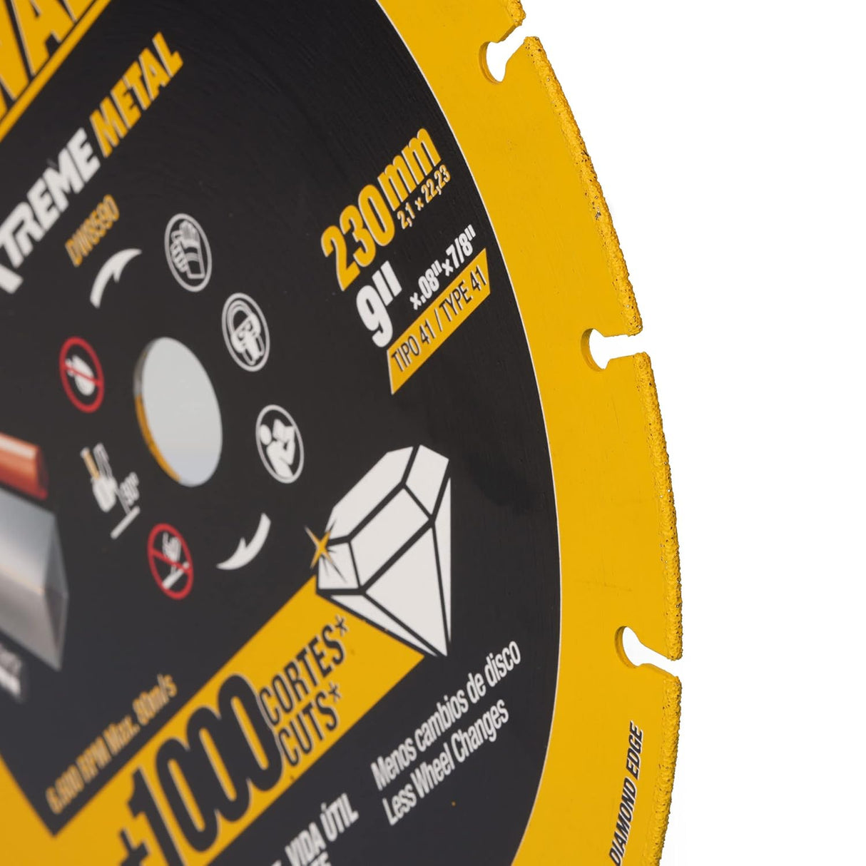 DEWALT DW8590-IN 9'' Extreme Diamond Edge Cutoff Wheel-30x Life (5 pieces box)