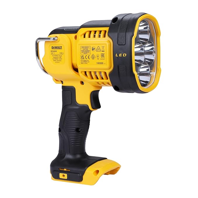 Dewalt DCL043-XJ 18V Li-ion XR Cordless LED Spotlight with 1000 Lumen Output and 400m Distance Rating (Bare Tool)