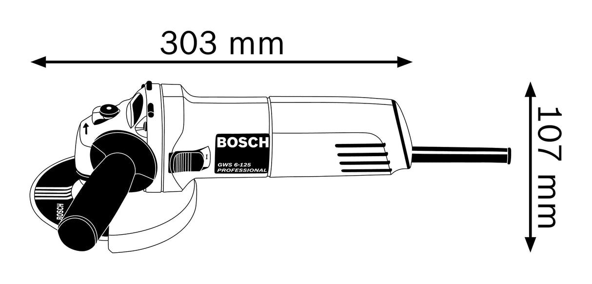 Bosch GWS 6-125 Corded Electric Angle Grinder