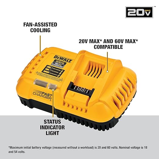 DEWALT DCB118-B1 XR 18V/54V Fast Charger for charging XR Li ion FLEXVOLT and Standard XR batteries