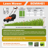 BLACK+DECKER BEMW451BH-B1 1200W Electric Lawn Mower With Bike Handle