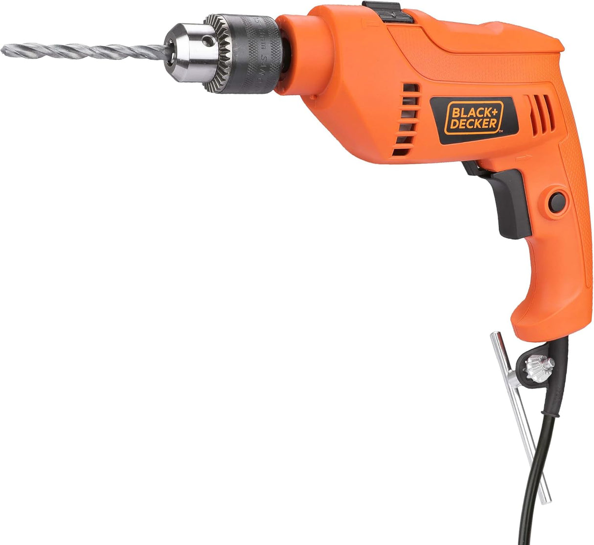 BLACK+DECKER HD555K50 550W 13mm Corded Variable Speed Reversible Impact Drill Machine Kit for Home & DIY Use