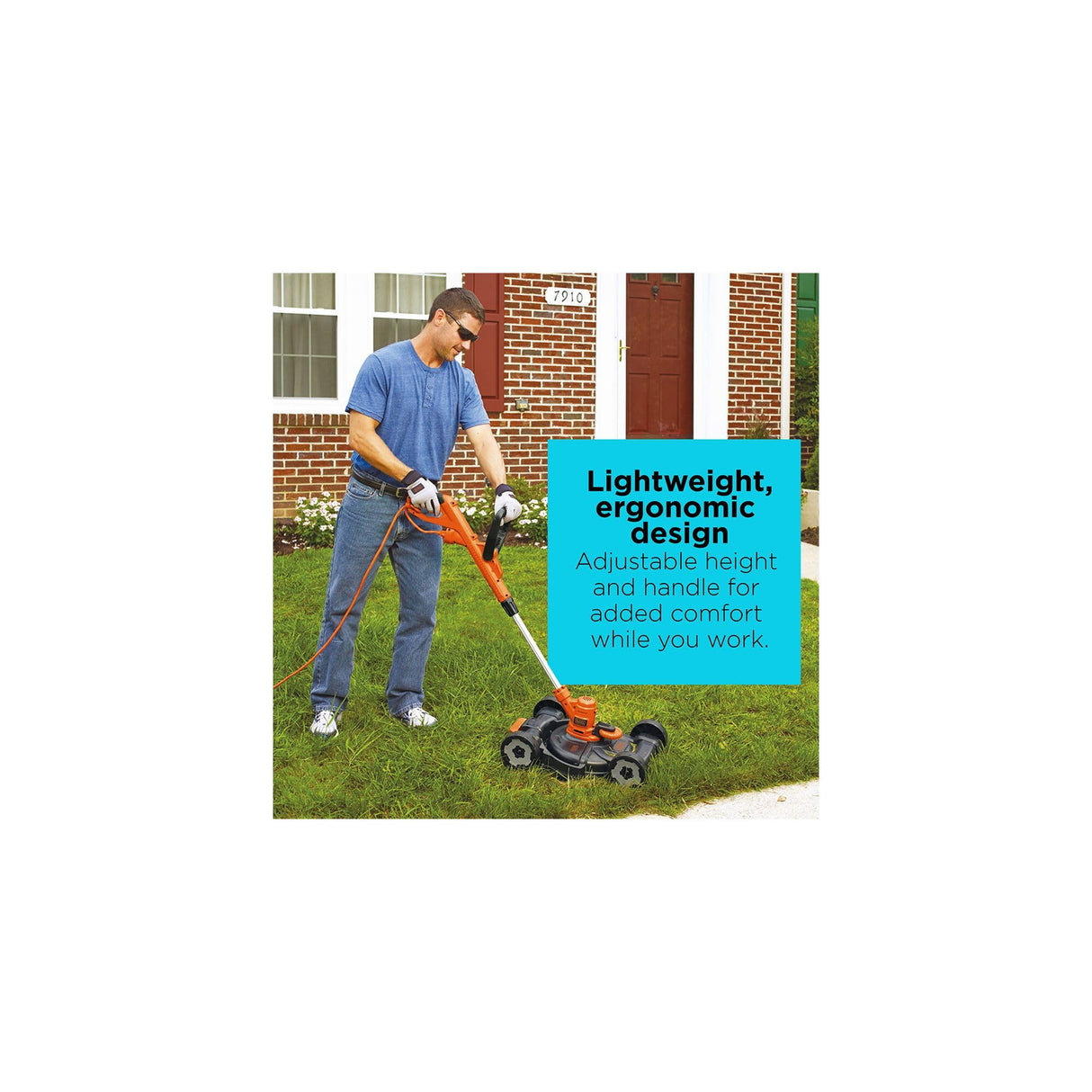 BLACK+DECKER BEMW451BH-B1 1200W Electric Lawn Mower With Bike Handle