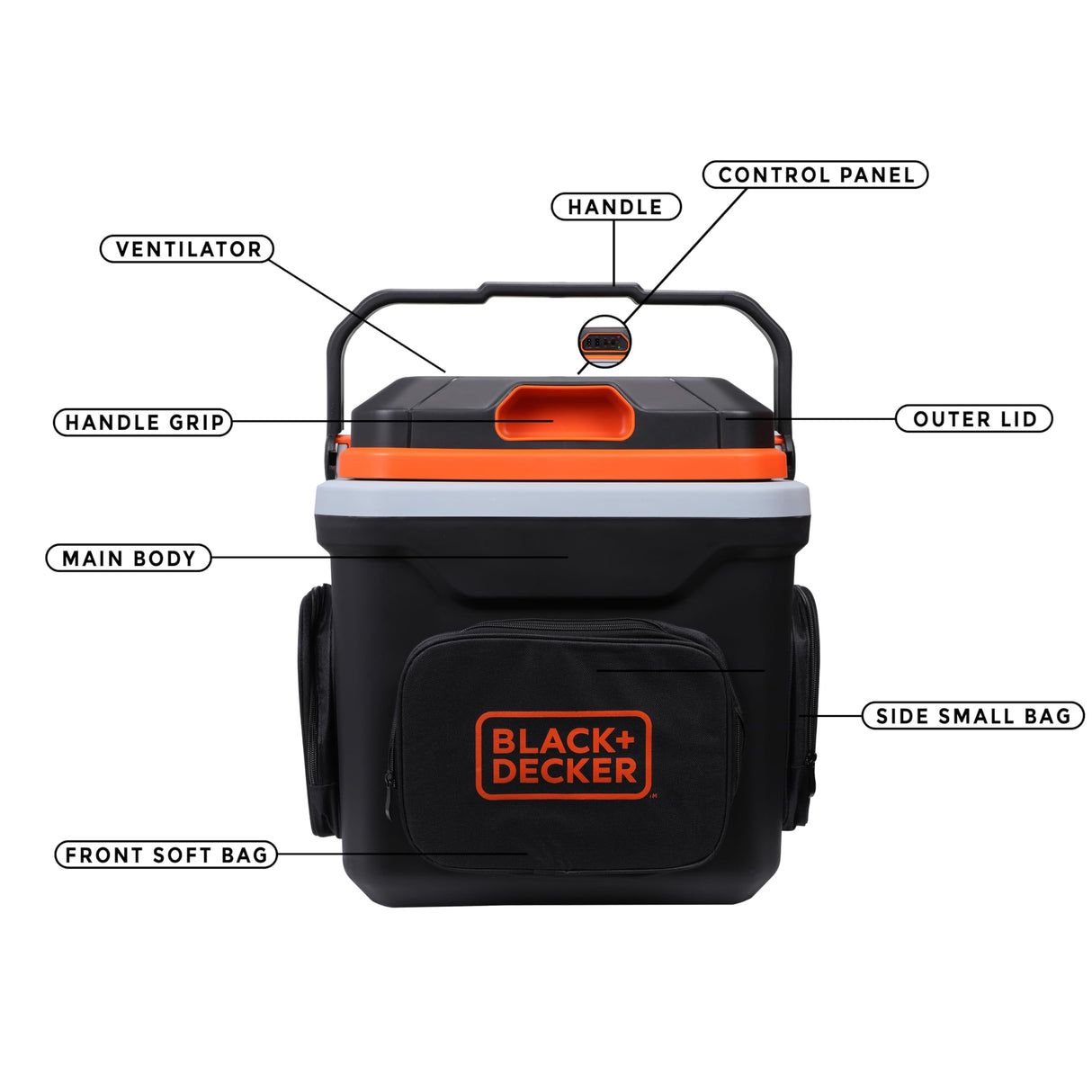 BLACK+DECKER BDC8-LA Thermoelectric Portable Automotive Car Beverage Cooler & Warmer (PRE-COOL Required) -8 Liters