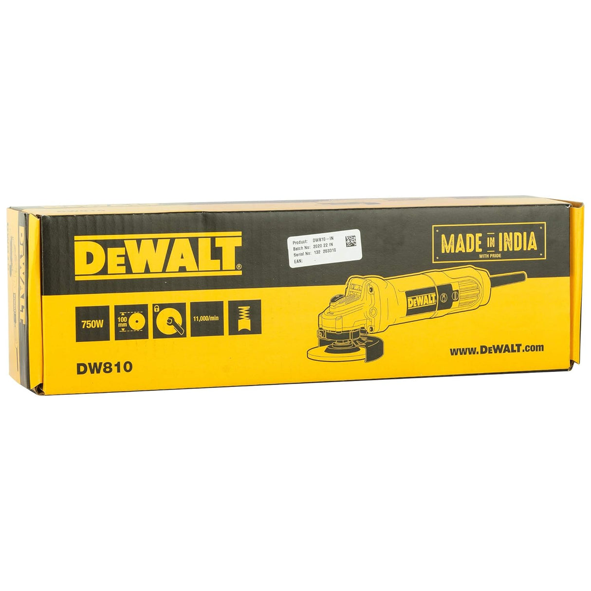 DEWALT DW810 750Watt 100mm Heavy Duty Small Angle Grinder and 2x DW8060 Cut off Wheel & 2x DT34406 Metal Grinding Abrasive Wheels for Angle Grinders Combo