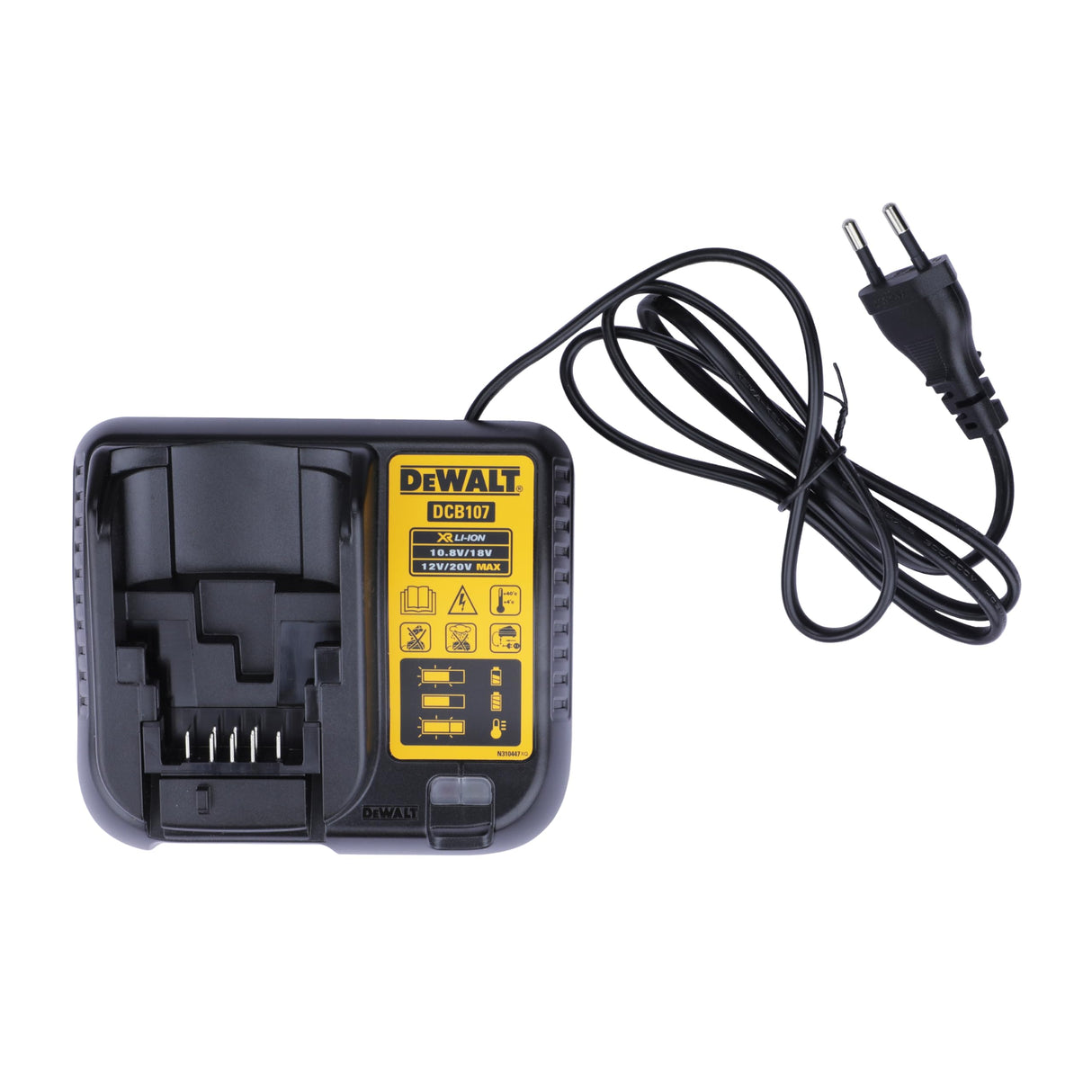 DEWALT DCB107-B1 Multi Voltage XR Compact Charger for charging DEWALT Li-ion Batteries