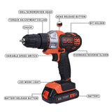 BLACK+DECKER MT218K-GB 18V 10mm Li-ion Cordless Multi-Evo Multitool Starter Kit with Drill Driver Head (Orange)