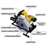 DEWALT DWE5615 1500W 184mm Compact Circular Saw with 2mm Thickness Stamp Steel Shoe for Sharp Cuts