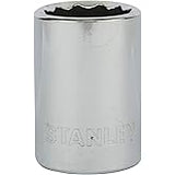 Stanley 8 mm, 1/2 Inch Sq. Drive Standard Socket 6 Point