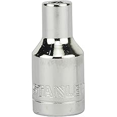 Stanley 4 mm, 1/4 Inch Sq. Drive Chrome Vanadium Steel 6 Point Standard Socket