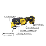 DEWALT DCS356N-XJ 18V Li-ion XR Cordless Brushless Oscillating Multi-Tool with 29pc accessory set (Bare Tool)