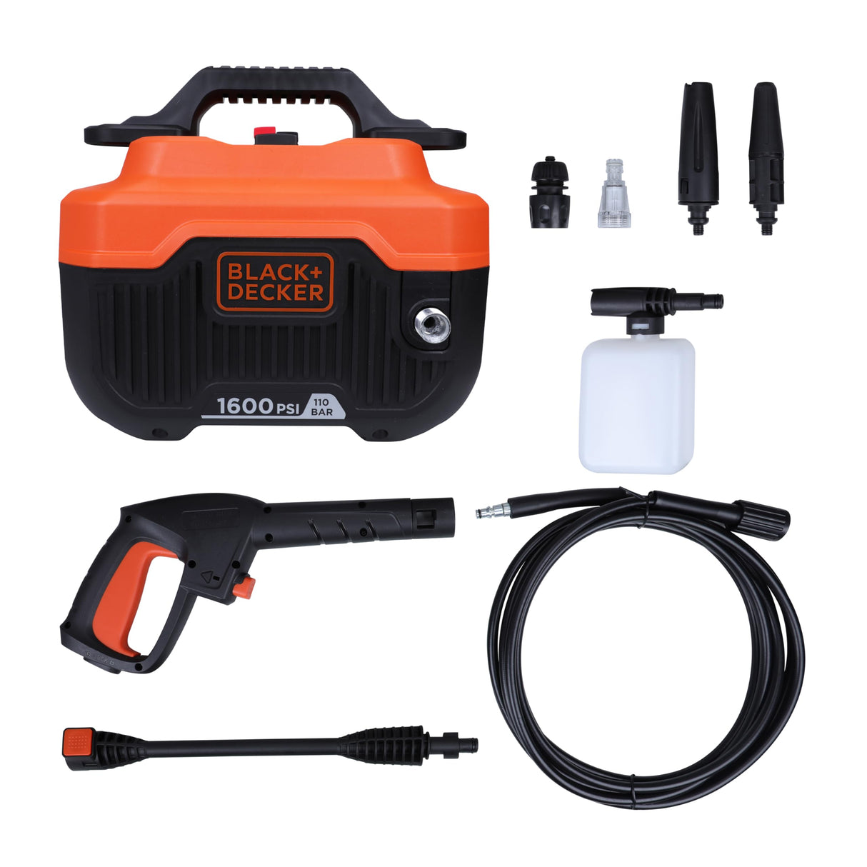 BLACK+DECKER BEPW1600 1300W 1600 PSI 110 Bar Pressure Washer