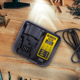 DEWALT DCB107-B1 Multi Voltage XR Compact Charger for charging DEWALT Li-ion Batteries