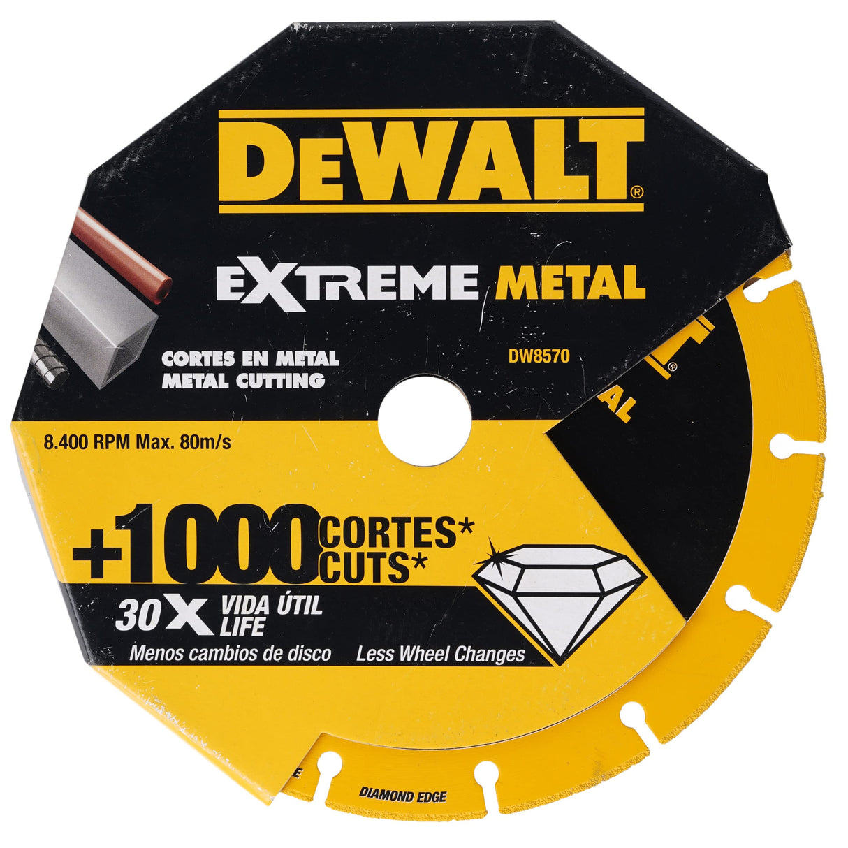 DEWALT DW8570-IN 7'' Extreme Diamond Edge Cutoff Wheel-30x Life (5 pieces box)