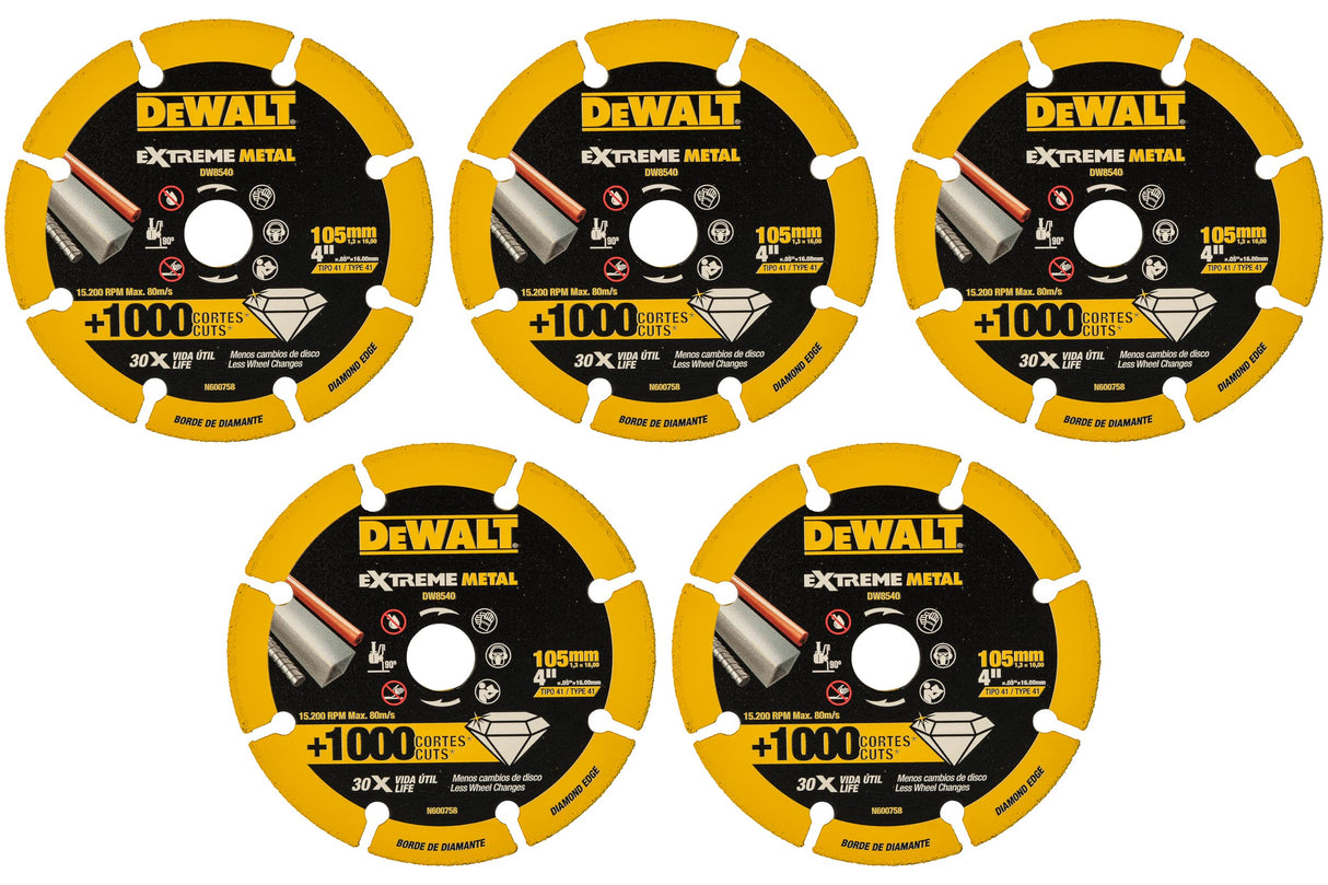 DEWALT DW8540-IN 4'' Extreme Metal Diamond Cutoff Wheel-30x Life (5 pieces box)