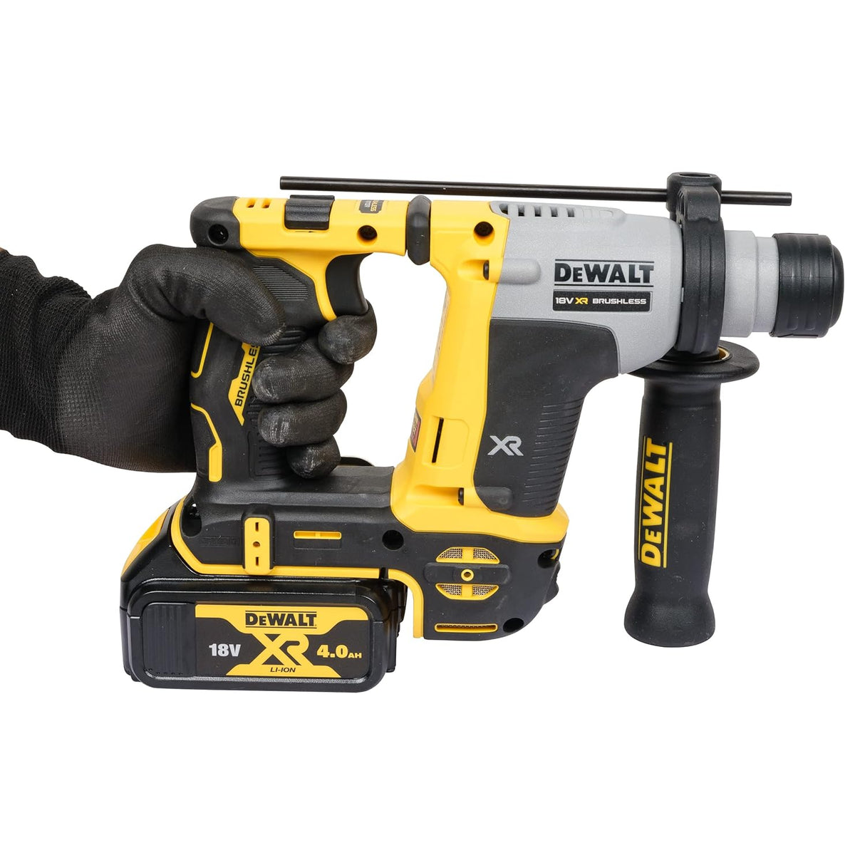 DEWALT DCH172M2-IN 18V Cordless Compact Brushless Hammer with 4-10 mm drilling range & 2x4.0Ah Li-ion batteries,Yellow