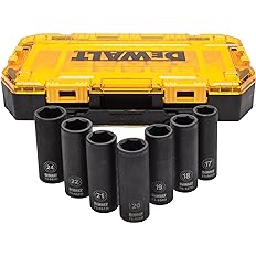 DeWalt 7-Pc 1/2" Deep Impact Socket Set ToughBox