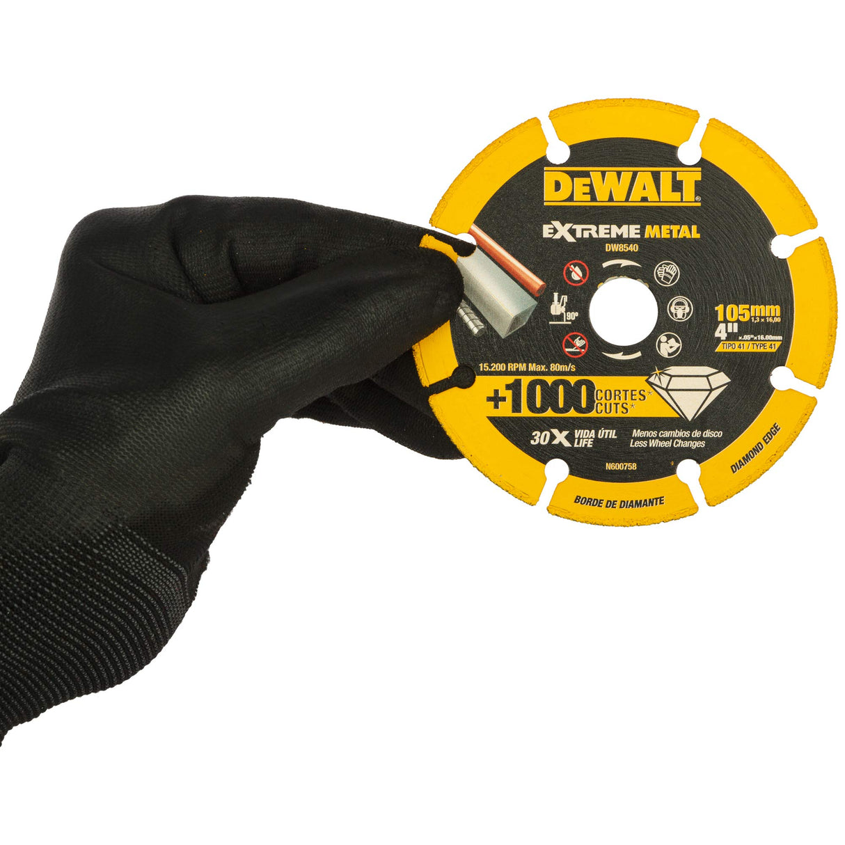 DEWALT DW8540-IN 4'' Extreme Metal Diamond Cutoff Wheel-30x Life (5 pieces box)