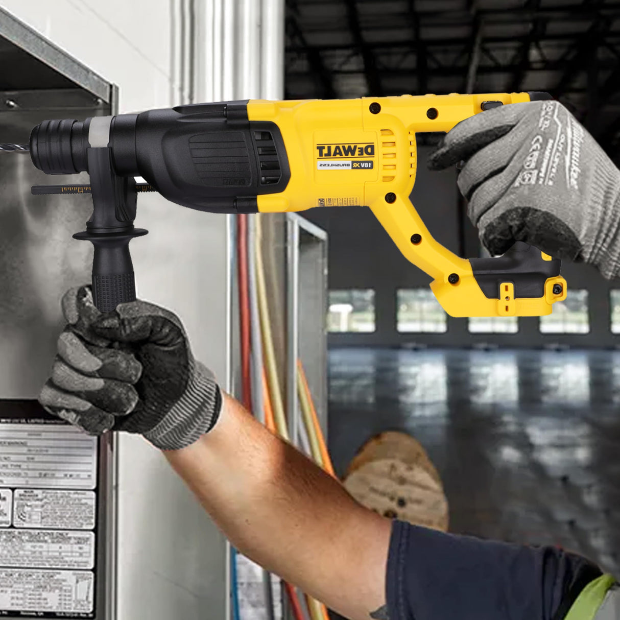 DEWALT DCH133N-XJ 18V Li-ion 26mm SDS-Plus 3-Mode 2Kg Battery Powered Cordless Hammer with Brushless Motor (Bare Tool)