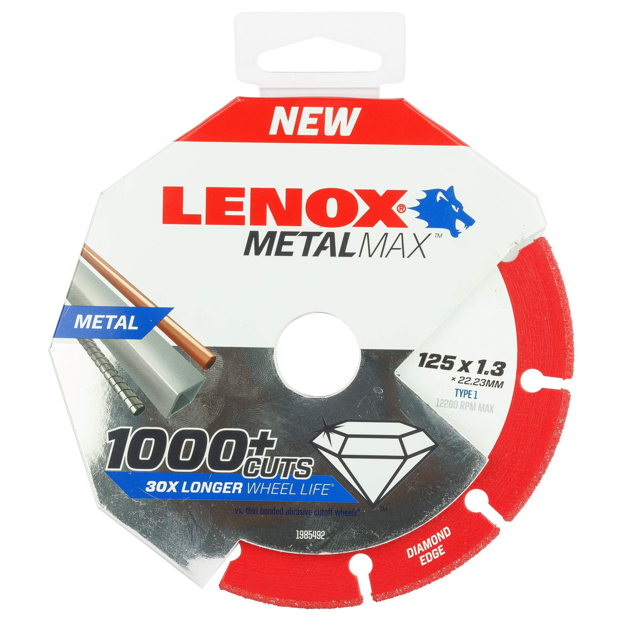 LENOX 1985492 Metal Max Cutoff Wheel Ag 125 X 22.2 X 1 mm