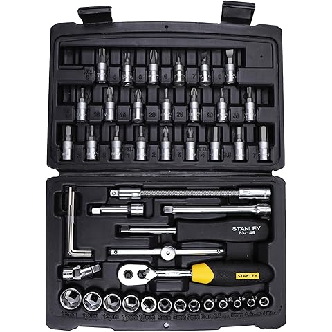 Stanley 19 Pcs 3/4 Inch Sq. Drive 12 PT Metric Socket Set