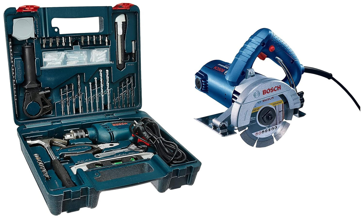 Bosch GSB 600 RE 13mm 600 Watt Smart Drill Kit+Bosch GDC 121 Marble Cutter 5 Inch GDC 121