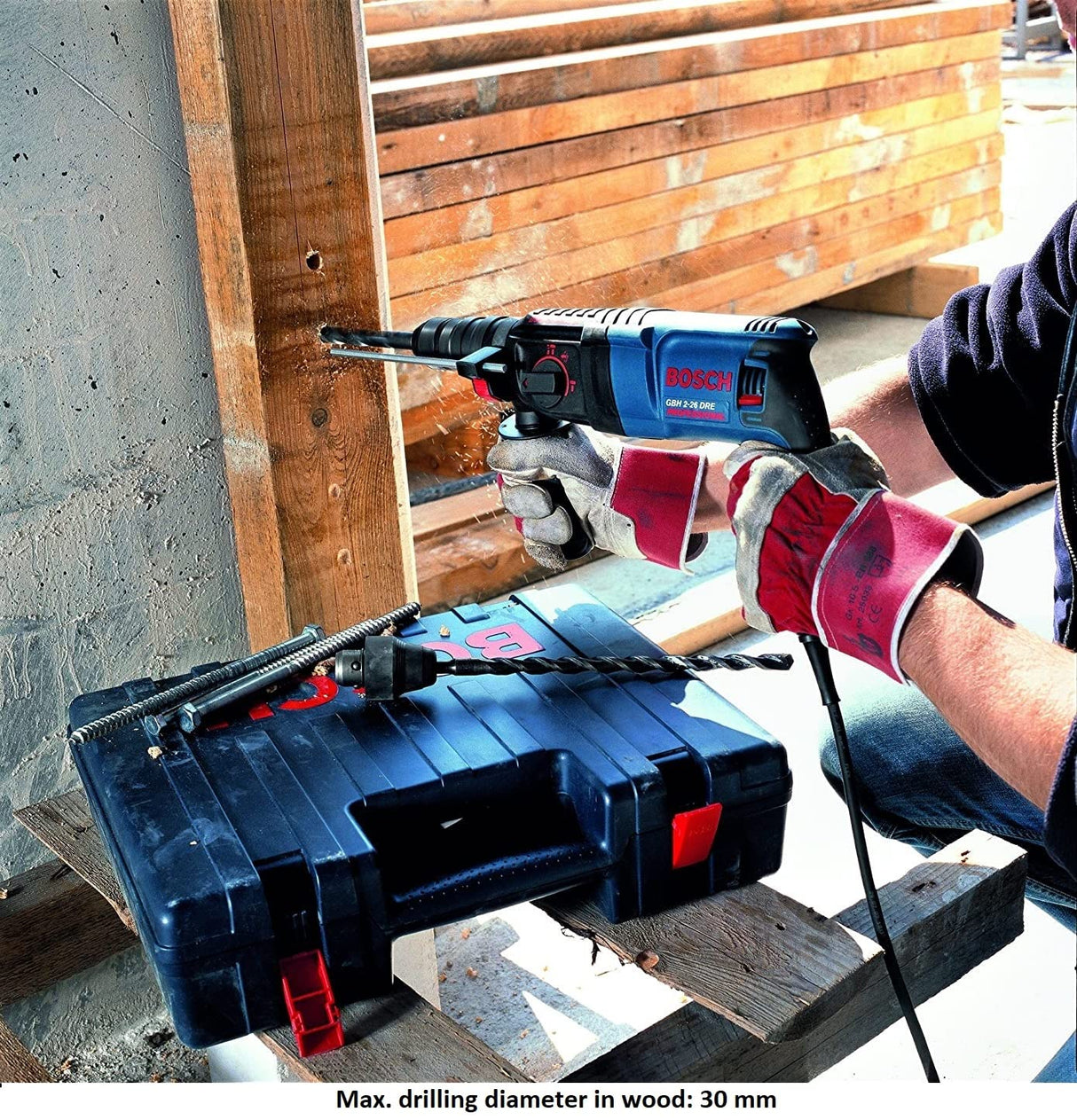 Bosch GBH 2-26 RE SDS Plus 2-Mode Corded Rotary Hammer Drill (800 watts, 26mm)