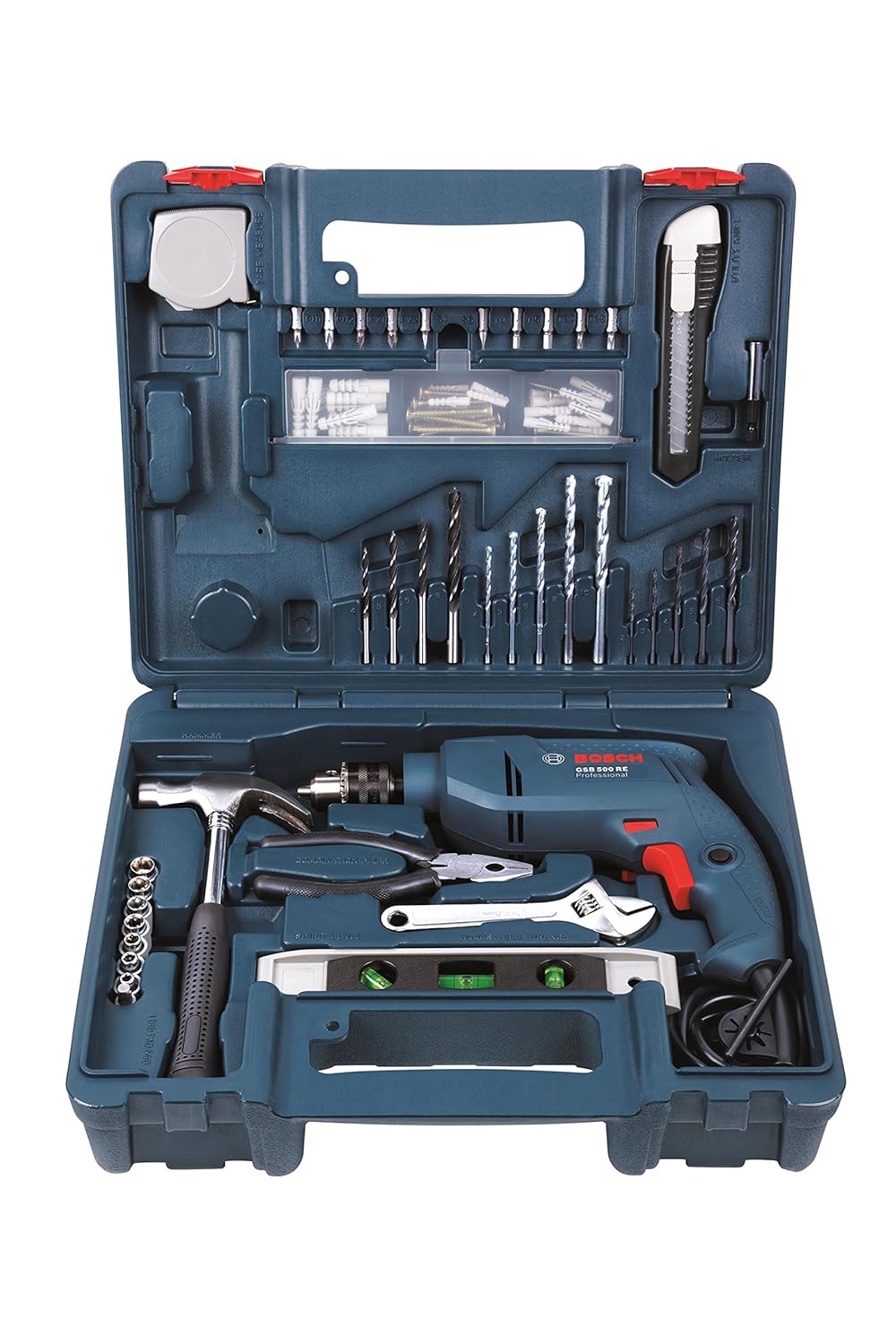 BOSCH Professional GSB 500 RE Corded-Electric Drill Tool Set