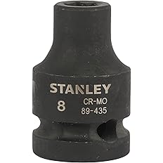 Stanley 8 mm 1/2" Sq. Drive Impact Socket (ANSI)