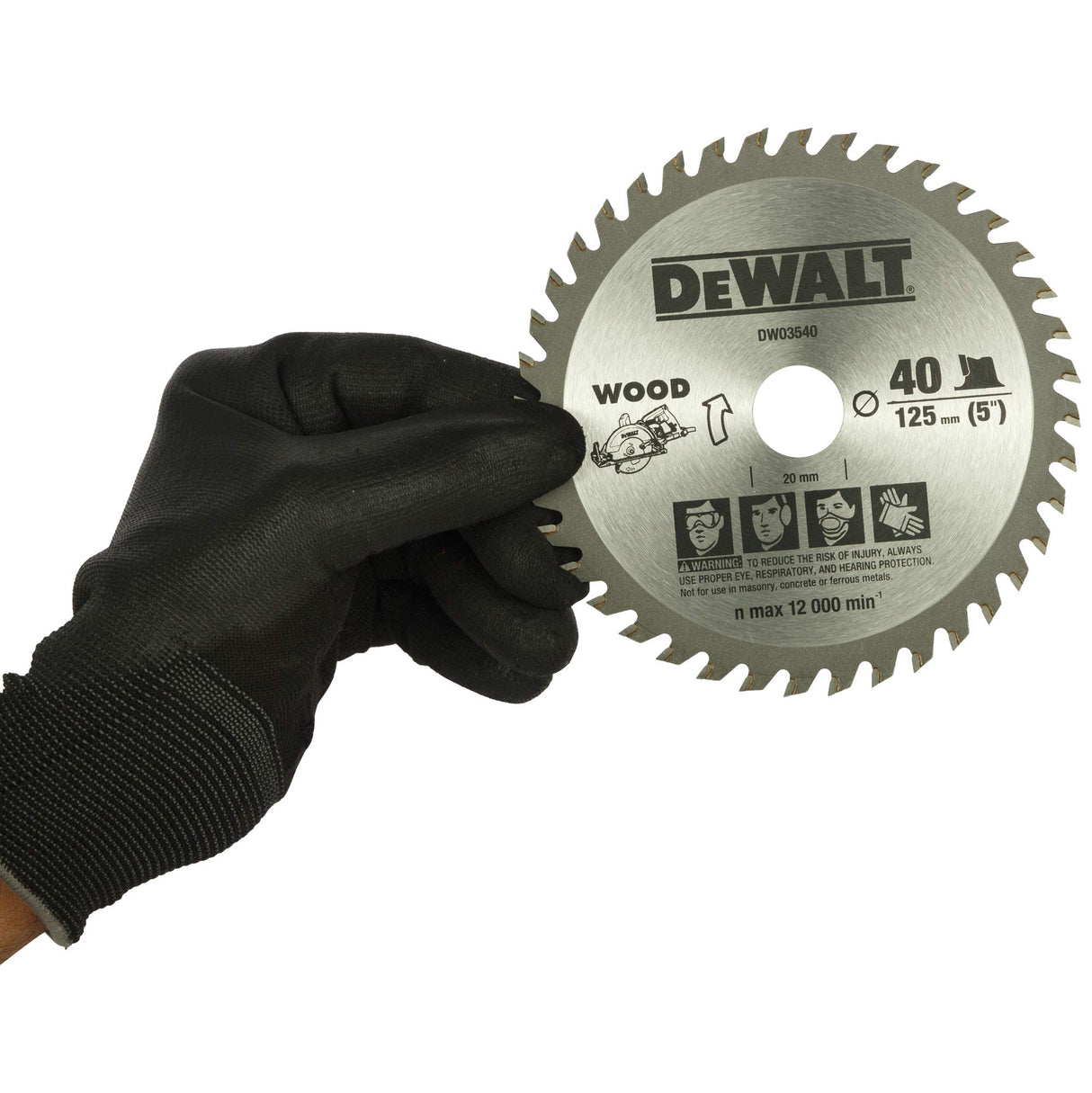 DEWALT DW03540 125mm 40T TCT Circular Saw Blade for cutting MDFPlywood and Laminated Wood