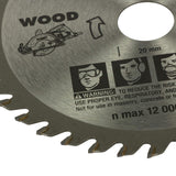 DEWALT DW03540 125mm 40T TCT Circular Saw Blade for cutting MDFPlywood and Laminated Wood