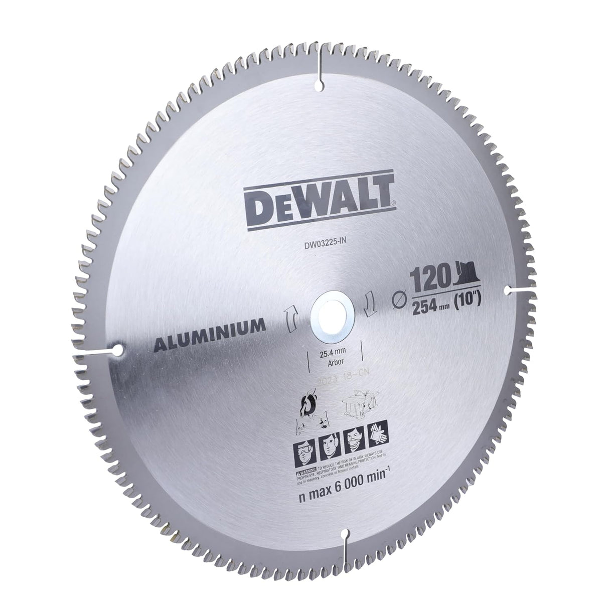 DEWALT DW03225 10" 120T Circular Aluminium Saw Blade for cutting