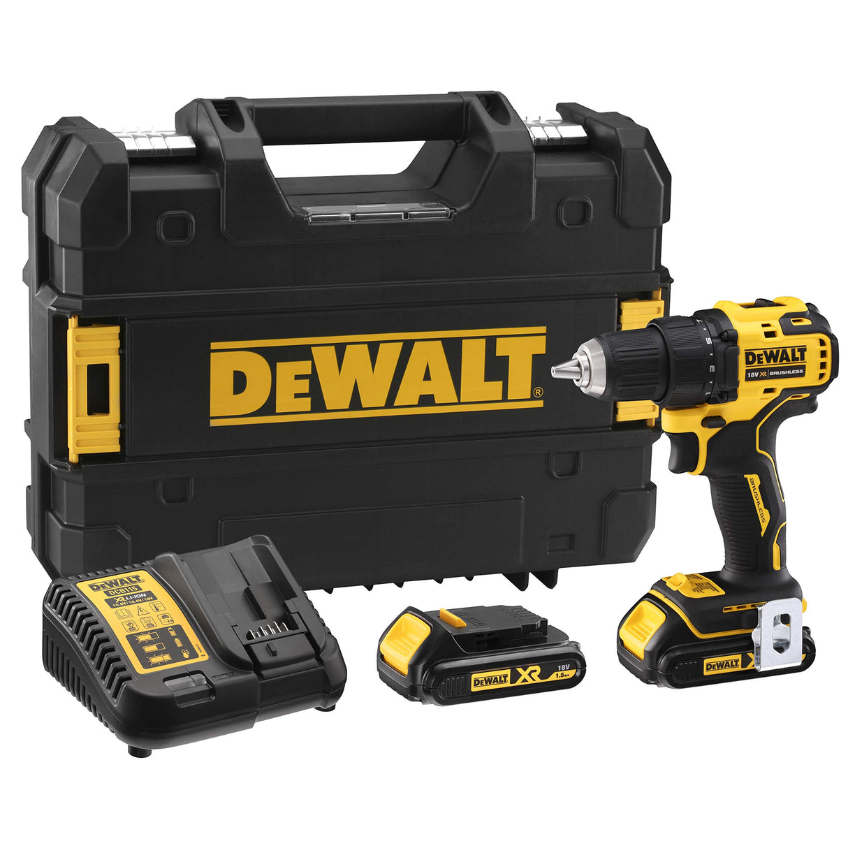 DEWALT Dcd703D2-B1 12V 10Mm Cordless Brushless Multi-Head Drill Machine With 2X2.0Ah Li-Ion Batteries