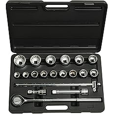 Stanley 19 Pcs 3/4 Inch Sq. Drive 12 PT Metric Socket Set