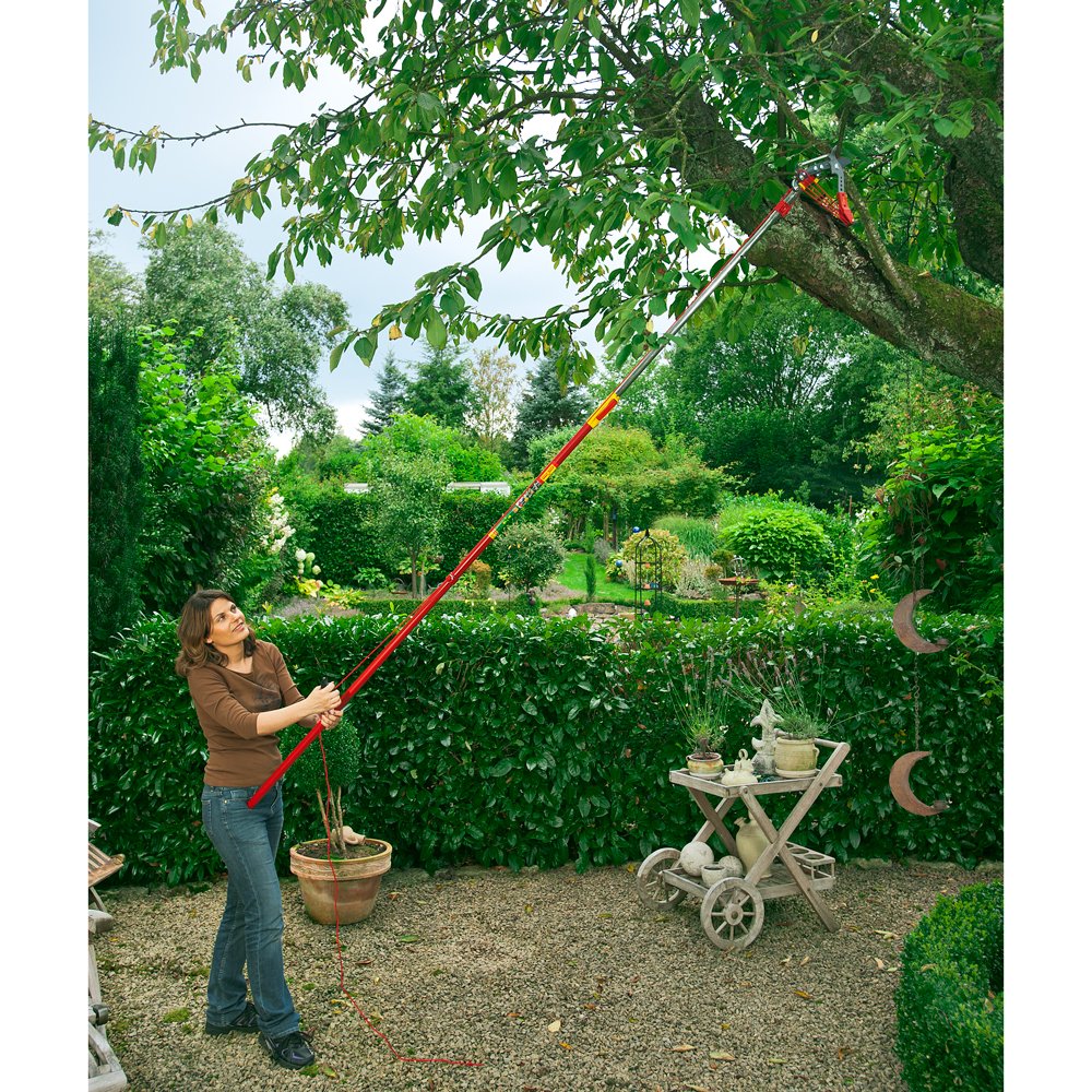 WOLF Garten Wolf-Garten Multi Star Adjustable Steel Bypass Tree Lopper Without Handle RR-VM, Red