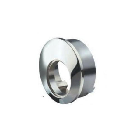 Metallic ring component on a white background