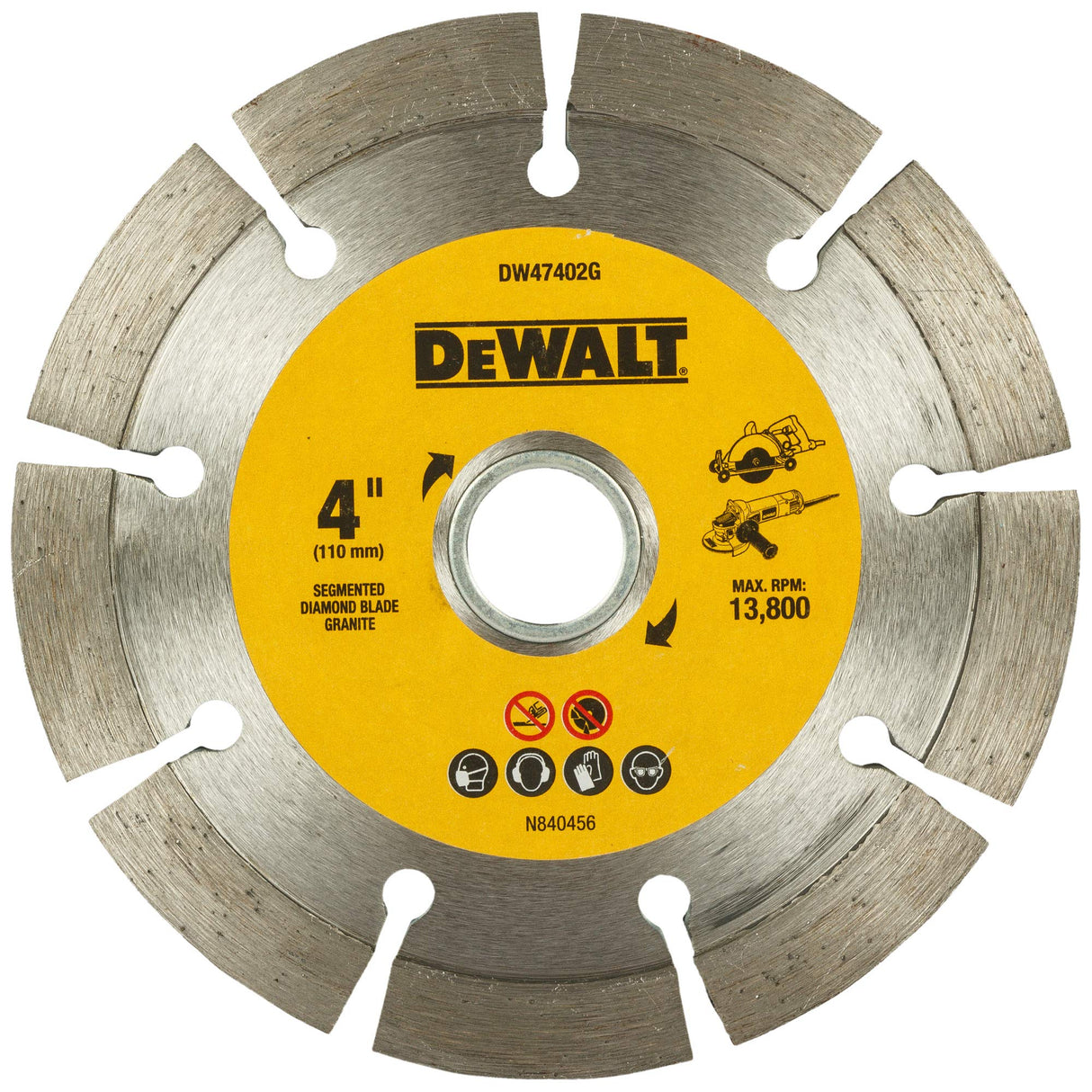 DEWALT DW47402G-IN 4''/110 mm Segmented Diamond Marble Cutting Blade