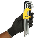 STANLEY 9PCS. EXTRA LONG BALL POINT HEX