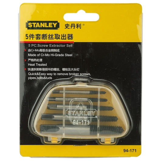 Stanley 5-Pc Screw Extractor Set