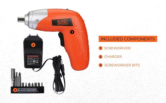 BLACK+DECKER 3.6V Cordless Screwdriver KC3610