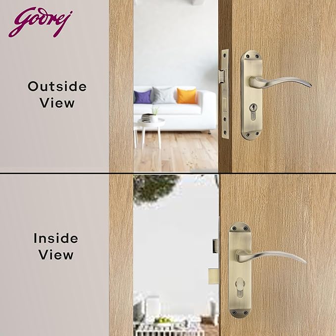 BM 02 175mm Door Handle Set 2C Antique Brass [2857]