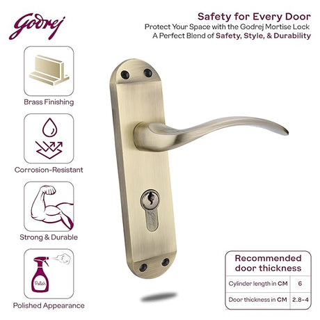 Godrej BM 02 175 mm Door Handle Set 1CK