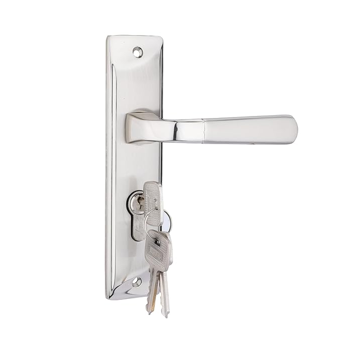 BM 04 175mm Door Handle Set 2C Satin Steel [4383]