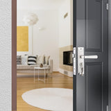 BM 04 175mm Door Handle Set 2C Satin Steel [4383]