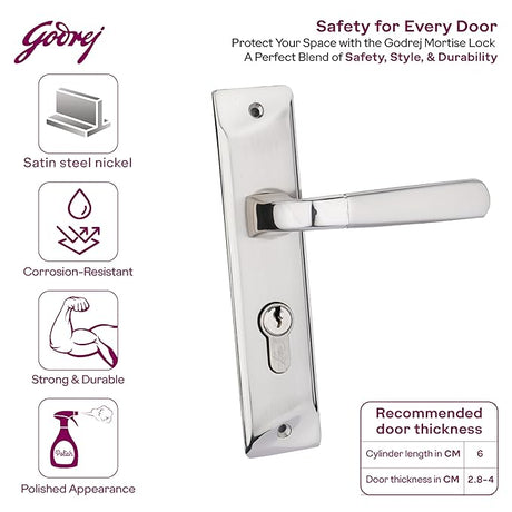 Godrej BM 04 175 mm Door Handle Set 2C