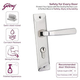 BM 04 175mm Door Handle Set 2C Satin Steel [4383]