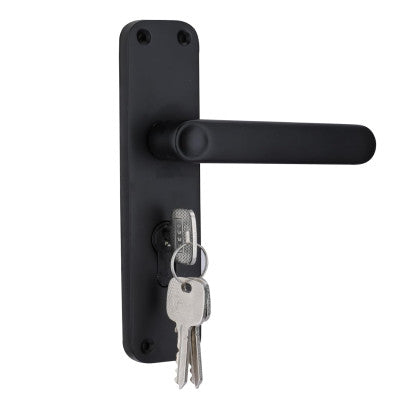 BM 09 175mm Door Handle Set 1CK Satin Steel [5530]
