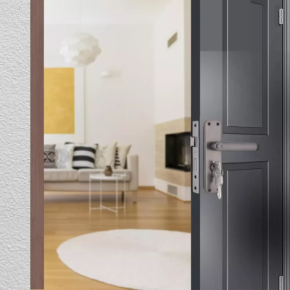 BM 09 175mm Door Handle Set 1CK Matte Black Nickel [5634]