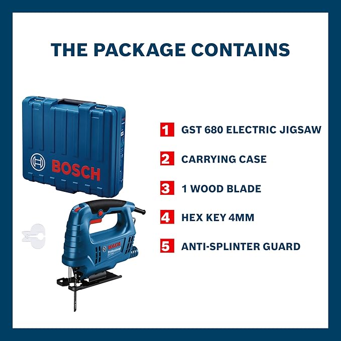 BOSCH Professional GST 680 Corded Electric Jigsaw - Tools Warehouse
